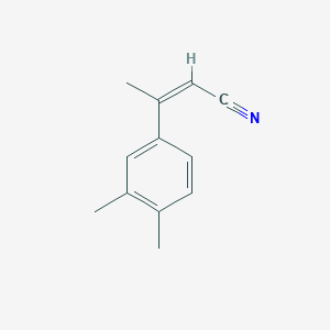 molecular formula C12H13N B15339783 (2Z)-3-(3,4-dimethylphenyl)but-2-enenitrile 