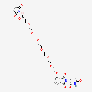 molecular formula C32H41N3O15 B15339806 Thalidomide-O-PEG6-NHS ester 