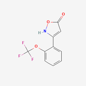 molecular formula C10H6F3NO3 B15339839 5-Hydroxy-3-[2-(trifluoromethoxy)phenyl]isoxazole 