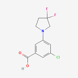 molecular formula C11H10ClF2NO2 B15339850 3-Chloro-5-(3,3-difluoropyrrolidin-1-yl)benzoic acid 