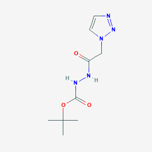 molecular formula C9H15N5O3 B15339892 N'-Boc-2-(1H-1,2,3-triazol-1-yl)acetohydrazide 