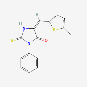 (5E)-2-mercapto-5-[(5-methyl-2-thienyl)methylene]-3-phenyl-3,5-dihydro-4H-imidazol-4-one