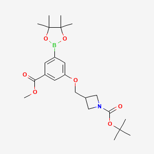 tert-Butyl 3-((3-(methoxycarbonyl)-5-(4,4,5,5-tetramethyl-1,3,2-dioxaborolan-2-yl)phenoxy)methyl)azetidine-1-carboxylate