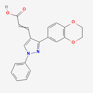 3-[3-(2,3-Dihydro-benzo[1,4]dioxin-6-yl)-1-phenyl-1H-pyrazol-4-yl]-acrylic acid