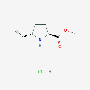 Methyl (2S,5S)-5-vinyl-2-pyrrolidinecarboxylate hydrochloride