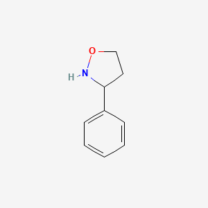 molecular formula C9H11NO B15339940 3-Phenyl-1,2-oxazolidine 