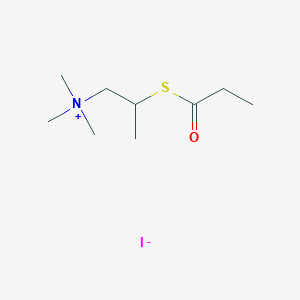 N,N,N-Trimethyl-2-(propanoylsulfanyl)propan-1-aminium iodide