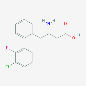 molecular formula C16H15ClFNO2 B15339974 3-Amino-4-(3'-chloro-2'-fluoro-2-biphenylyl)butyric Acid 