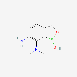 molecular formula C9H13BN2O2 B15339988 6-amino-7-(dimethylamino)benzo[c][1,2]oxaborol-1(3H)-ol 