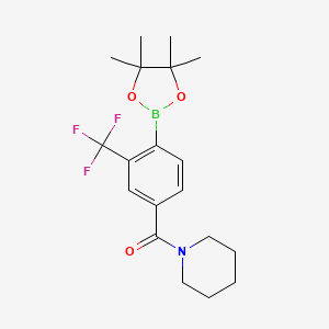 Piperidin-1-yl-[4-(4,4,5,5-tetramethyl-[1,3,2]dioxaborolan-2-yl)-3-trifluoromethylphenyl]-methanone