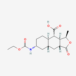 (1R,3aR,4aR,6R,8aR,9S,9aS)-6-(ethoxycarbonylamino)-1-methyl-3-oxo-3a,4,4a,5,6,7,8,8a,9,9a-decahydro-1H-benzo[f][2]benzofuran-9-carboxylic acid