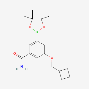 3-(Cyclobutylmethoxy)-5-(4,4,5,5-tetramethyl-1,3,2-dioxaborolan-2-yl)benzamide