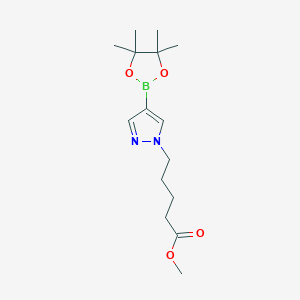 molecular formula C15H25BN2O4 B15340077 5-[4-(4,4,5,5-Tetramethyl-[1,3,2]dioxaborolan-2-yl)-pyrazol-1-yl]-pentanoic acid methyl ester 