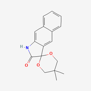 molecular formula C17H17NO3 B15340116 5',5'-Dimethylspiro[benzo[f]indole-3,2'-[1,3]dioxan]-2(1H)-one 