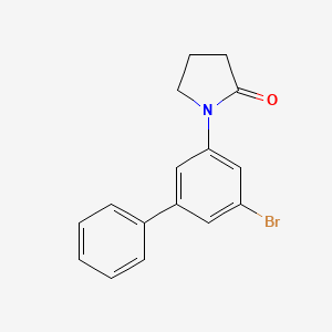 molecular formula C16H14BrNO B15340167 1-(5-Bromo-[1,1'-biphenyl]-3-yl)pyrrolidin-2-one 