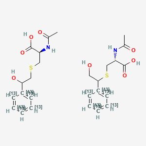 N-Acetyl-S-(2-hydroxy-1-phenylethyl)-L-cysteine-13C6 + N-Acetyl-S-(2-hydroxy-2-phenylethyl)-L-cysteine-13C6 (Mixture)