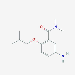 molecular formula C13H20N2O2 B15340215 5-Amino-2-isobutoxy-N,N-dimethylbenzamide 