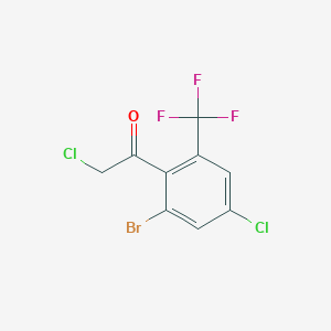 2'-Bromo-4'-chloro-6'-(trifluoromethyl)phenacyl chloride