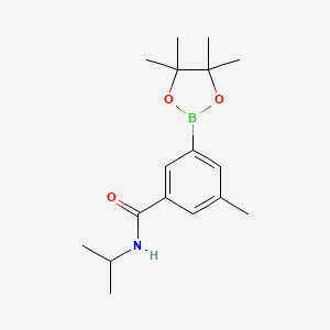 molecular formula C17H26BNO3 B15340237 N-isopropyl-3-methyl-5-(4,4,5,5-tetramethyl-1,3,2-dioxaborolan-2-yl)benzamide 