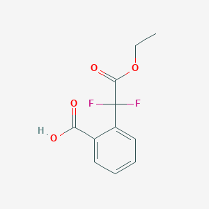 molecular formula C11H10F2O4 B15340256 2-(2-Ethoxy-1,1-difluoro-2-oxoethyl)benzoic acid 