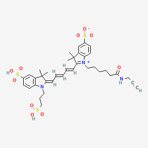 molecular formula C37H45N3O10S3 B15340272 Trisulfo-Cy5-Alkyne 