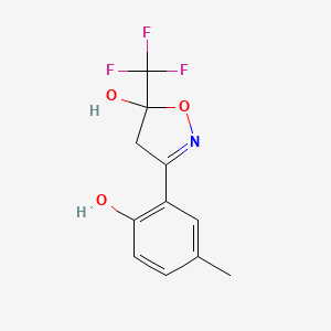 3-(2-Hydroxy-5-methylphenyl)-5-(trifluoromethyl)-4,5-dihydroisoxazol-5-ol