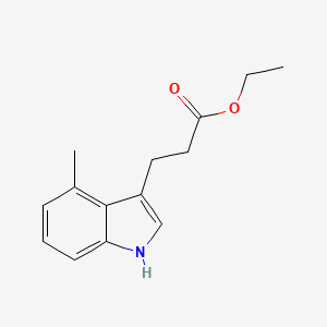 molecular formula C14H17NO2 B15340281 Ethyl 3-(4-Methyl-3-indolyl)propanoate 