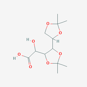 molecular formula C12H20O7 B15340303 2-[5-(2,2-Dimethyl-1,3-dioxolan-4-yl)-2,2-dimethyl-1,3-dioxolan-4-yl]-2-hydroxyacetic acid CAS No. 7232-82-8