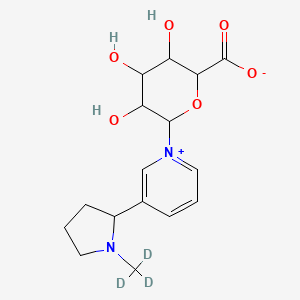 molecular formula C16H22N2O6 B15340315 Nicotine-N-beta-glucuronide, Methyl-d3 