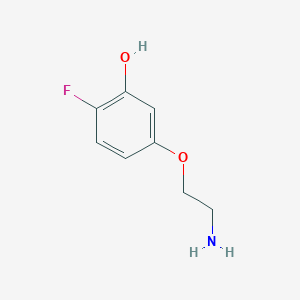 molecular formula C8H10FNO2 B15340369 5-(2-Aminoethoxy)-2-fluorophenol 