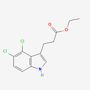 molecular formula C13H13Cl2NO2 B15340404 Ethyl 3-(4,5-Dichloro-3-indolyl)propanoate 