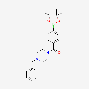 (4-Benzyl-piperazin-1-yl)-[4-(4,4,5,5-tetramethyl-[1,3,2]dioxaborolan-2-yl)-phenyl]-methanone