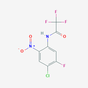 molecular formula C8H3ClF4N2O3 B15340521 N-(4-Chloro-5-fluoro-2-nitrophenyl)-2,2,2-trifluoroacetamide 