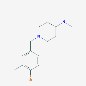 molecular formula C15H23BrN2 B15340607 1-(4-Bromo-3-methylbenzyl)-N,N-dimethylpiperidin-4-amine 