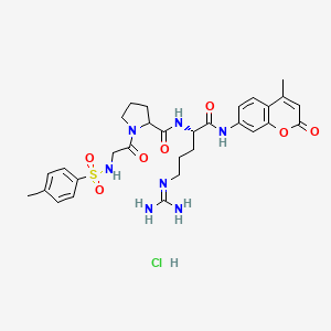 molecular formula C30H38ClN7O7S B15340648 N-4-Tosyl-glycyl-L-prolyl-L-arginine 7-amido-4-methylcoumarin hydrochloride 