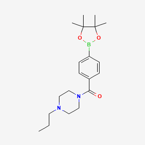 (4-Propyl-piperazin-1-yl)-[4-(4,4,5,5-tetramethyl-[1,3,2]dioxaborolan-2-yl)-phenyl]-methanone