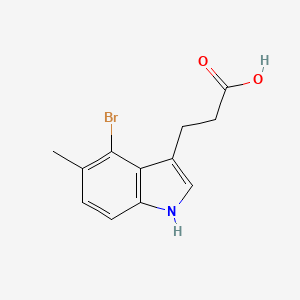 molecular formula C12H12BrNO2 B15340780 3-(4-Bromo-5-methyl-3-indolyl)propanoic Acid 