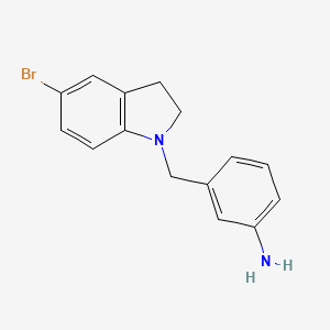 3-((5-Bromoindolin-1-yl)methyl)aniline