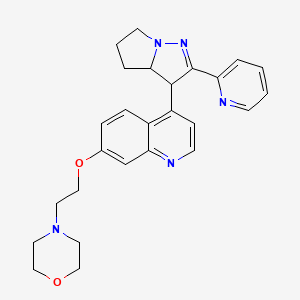 4-(2-(4-(2-(pyridin-2-yl)-3a,4,5,6-tetrahydro-3H-pyrrolo[1,2-b]pyrazol-3-yl)quinolin-7-yloxy)ethyl)morpholine