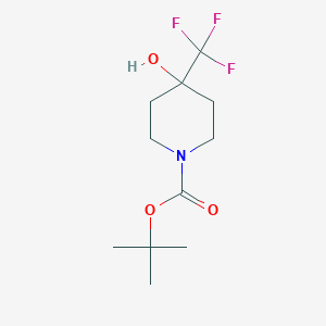 molecular formula C11H18F3NO3 B153414 叔丁基-4-羟基-4-(三氟甲基)哌啶-1-羧酸酯 CAS No. 550371-74-9