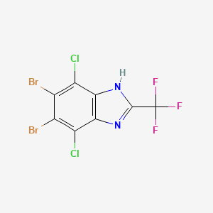 Benzimidazole, 5,6-dibromo-4,7-dichloro-2-(trifluoromethyl)-