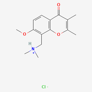 4H-1-Benzopyran-4-one, 8-((dimethylamino)methyl)-7-methoxy-2,3-dimethyl-, hydrochloride