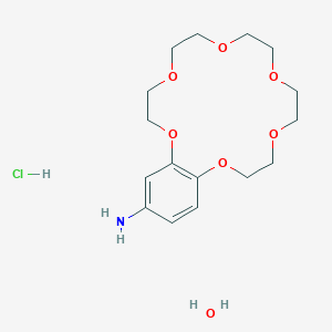 molecular formula C16H28ClNO7 B15341708 4-Aminobenzo-18-crown-6 sesquihydrate hydrochloride 