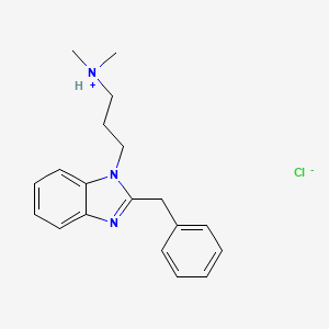 molecular formula C19H24ClN3 B15341726 2-Benzyl-1-(3-dimethylaminopropyl)benzimidazole hydrochloride CAS No. 19809-20-2