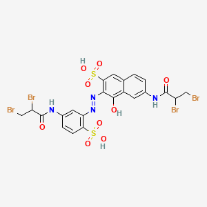 6-(2,3-Dibromopropionamido)-3-((5-(2,3-dibromopropionamido)-2-sulphophenyl)azo)-4-hydroxynaphthalene-2-sulphonic acid