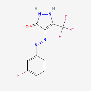 4,5-Dihydro-3-(trifluoromethyl)pyrazole-4,5-dione 4-(3-fluorophenyl)hydrazone