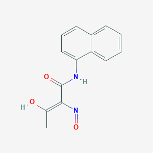 molecular formula C14H12N2O3 B15341878 2-Hydroxyimino-N-naphthalen-1-YL-3-oxo-butyramide 