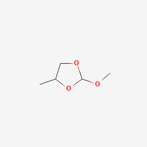 molecular formula C5H10O3 B15341901 2-Methoxy-4-methyl-1,3-dioxolane CAS No. 28104-02-1