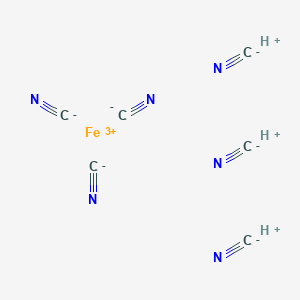 Trihydrogen hexa(cyano-C)ferrate(3-)