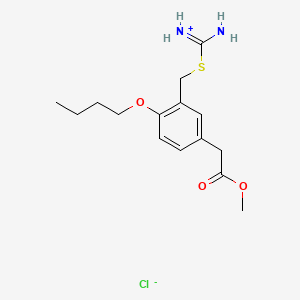 3-(((Aminoiminomethyl)thio)methyl)-4-butoxybenzeneacetic acid methyl ester monohydrochloride